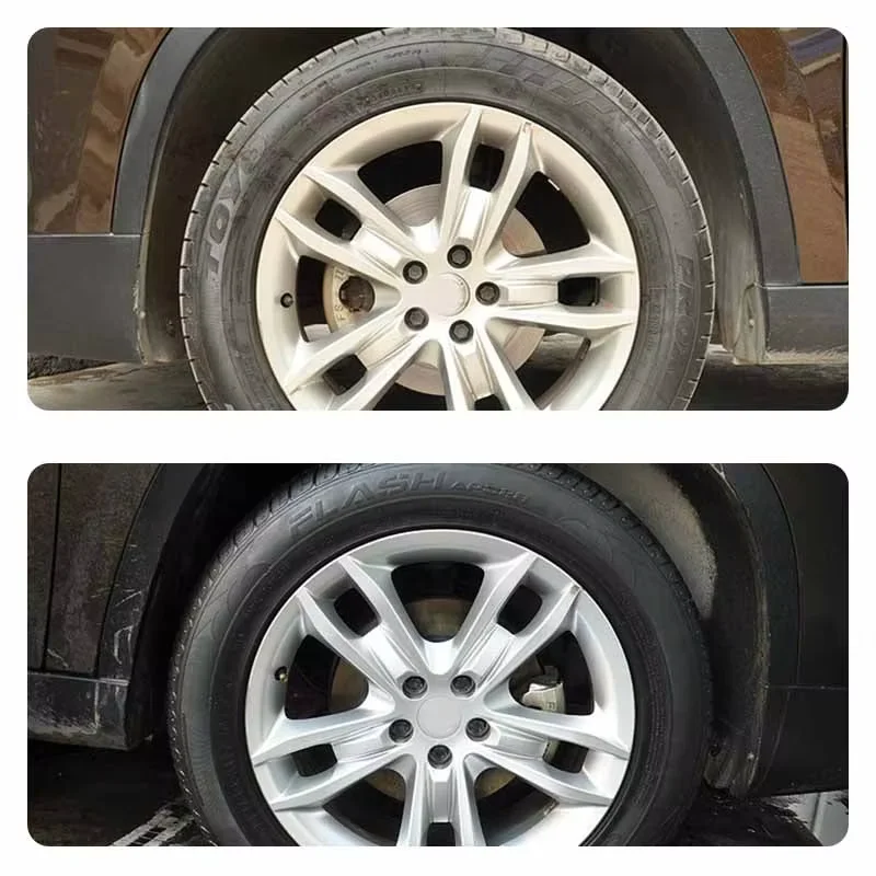 Tire Shine Spray, Black Gloss Tyre Coating, Rubber & Plastic Restorer, Anti-Aging, Long Lasting Shine image 5