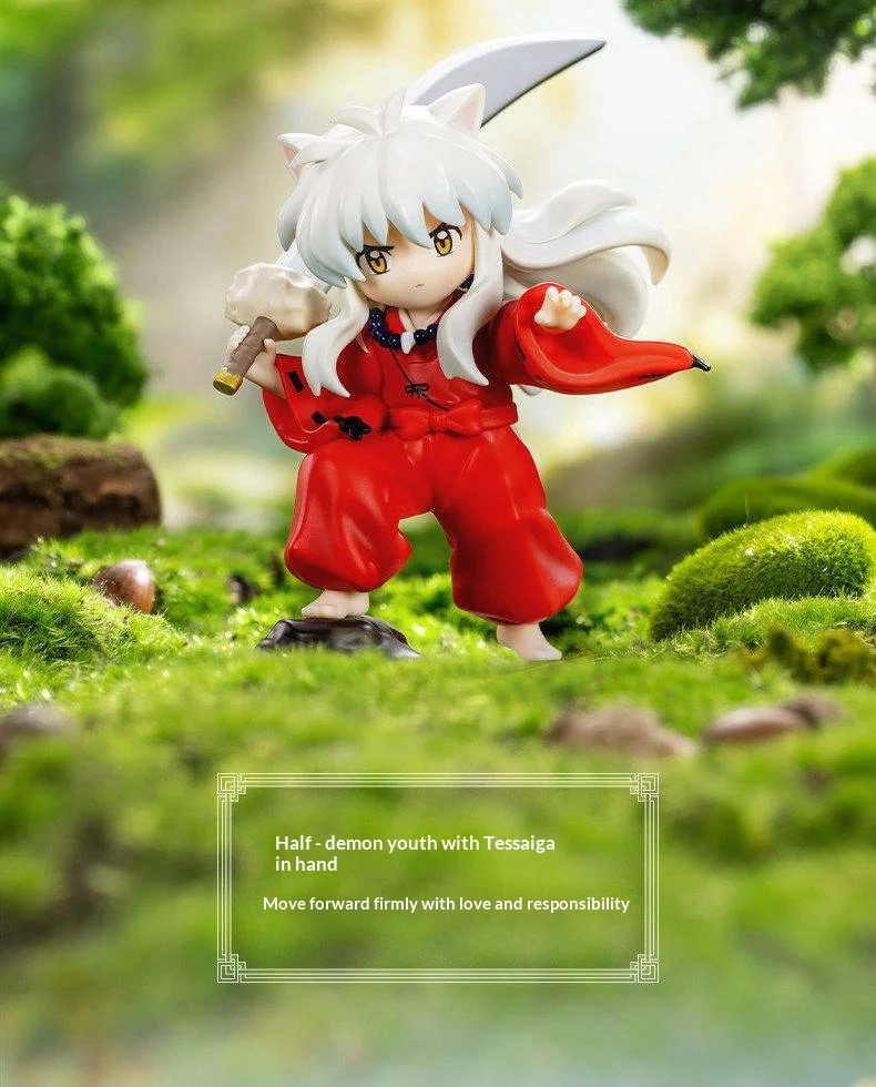 Original POPMART Inuyasha Warring States Journey Blind Box PVC Anime Actionfigur Sesshomaru Sammlerstück Desktop-Dekoration Geschenk – Detail 3