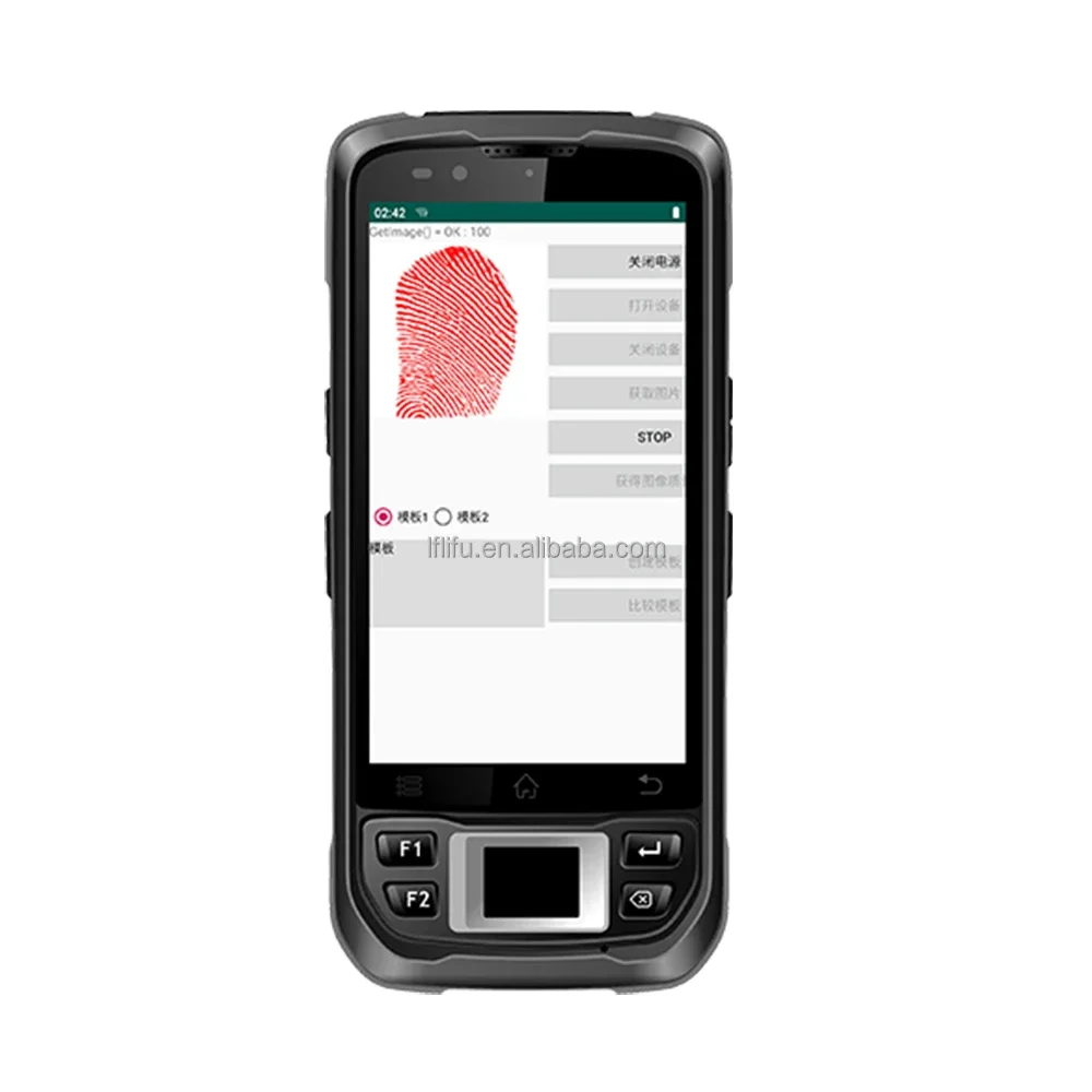 5 Inch Handheld PDA Biometric Fingerprint Reader Rugged 2D Scanner Android 9 QR Code Bar Code Terminal PDA NFC