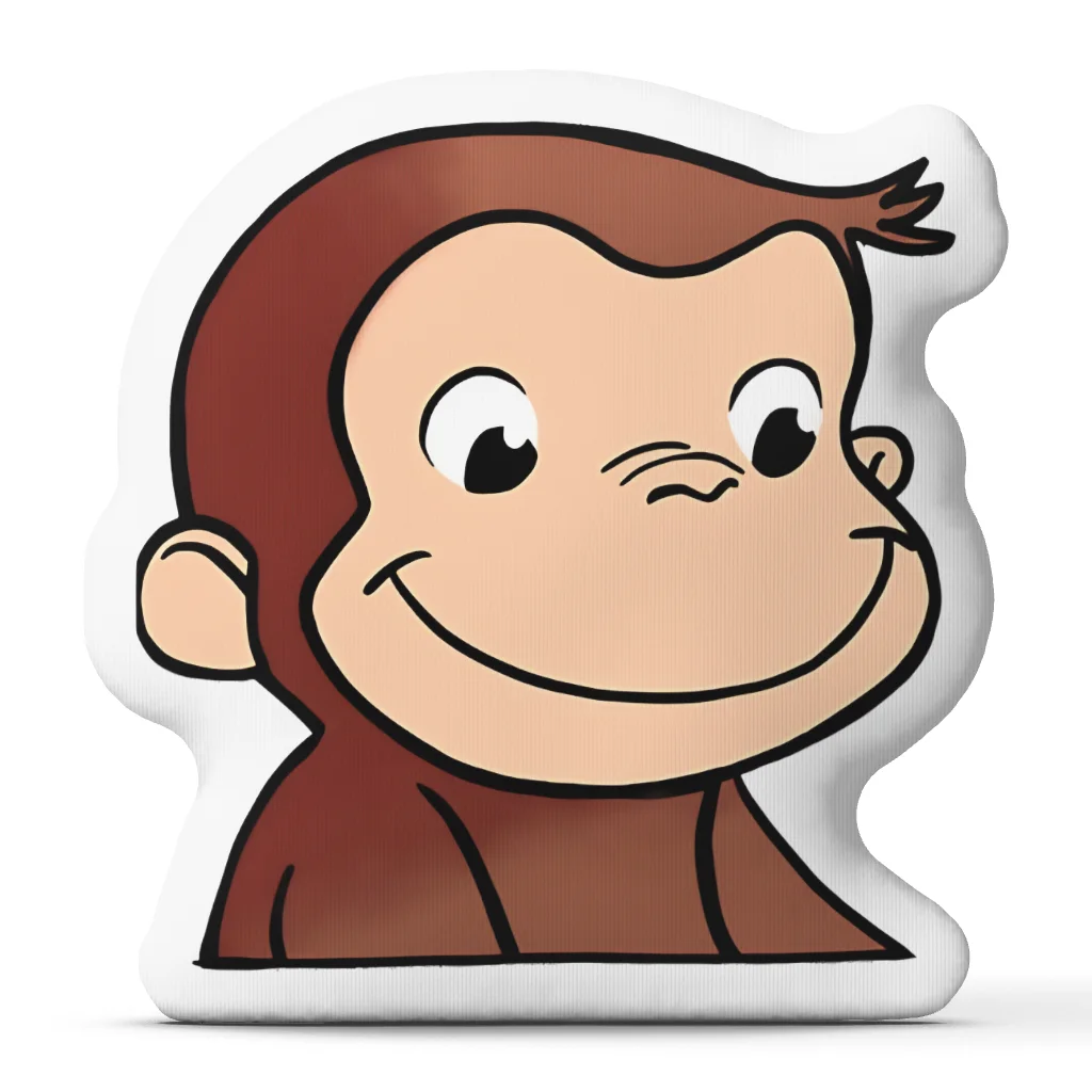 George The Curious Shaped Throw Pillow Classic Cartoon Monkey Cushion Stuffed Decorative Pillow Kids Room Sofa Home Decor Gift