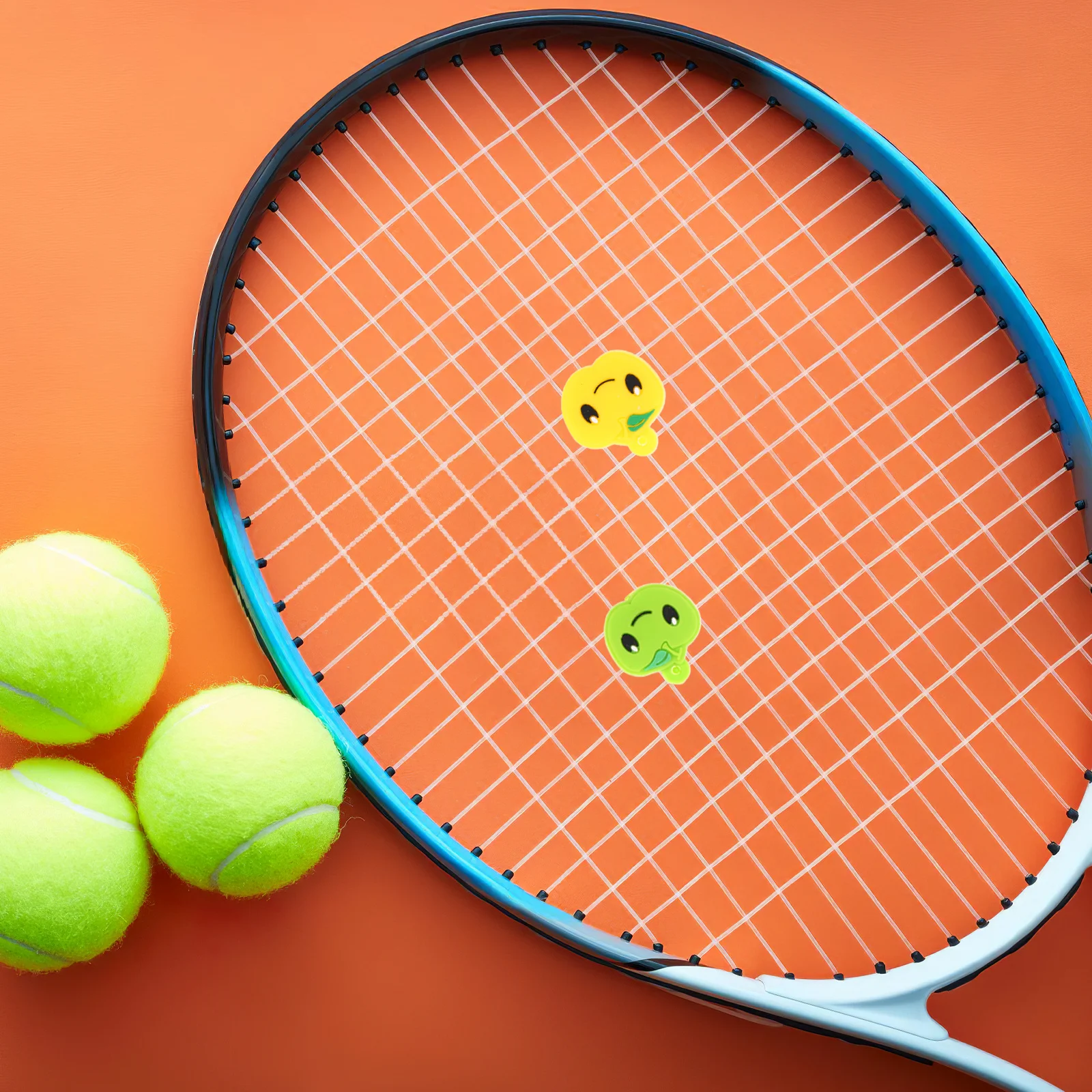 

2Pcs Tennis Racket Vibration Dampener Apple Shape Soft Silicone Shock Absorber Reduce Impact Enhance Performance Tennis