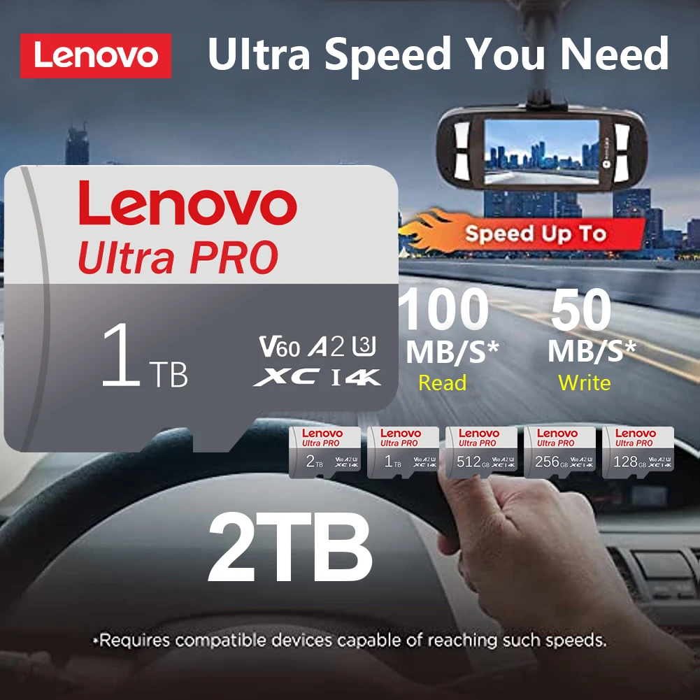 Высокоскоростная карта памяти Lenovo 2 ТБ, 1 ТБ, 512 ГБ, 256 ГБ, класс 10, Micro TF SD-карта, 1 ТБ SD-карта памяти для Nintendo Switch Phone/Ps4
