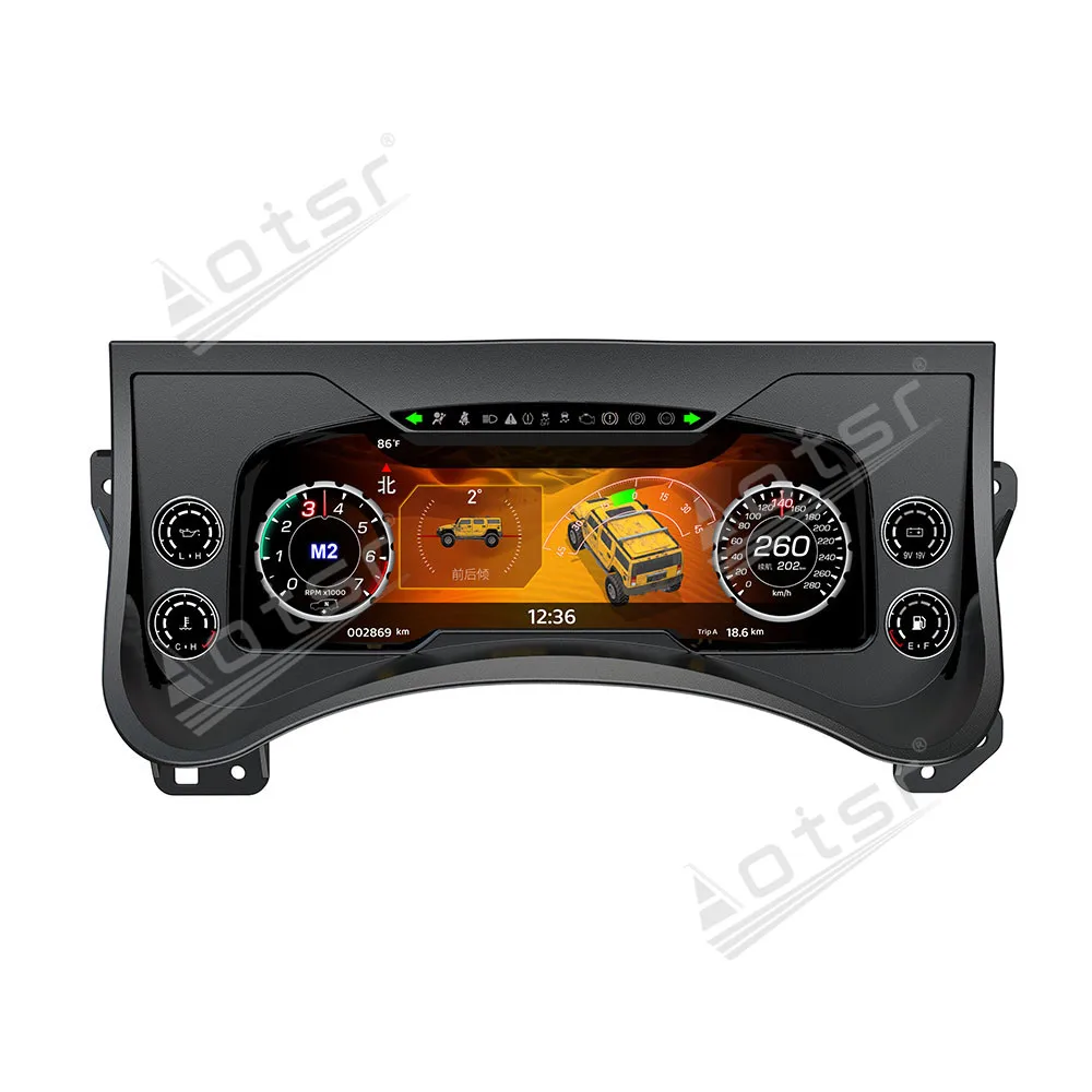 Digital Cluster Odometer Screen For Hummer H2 2003-2009 LCD instrument panel Virtual Cockpit Speed Meter Dashboard HD Screen