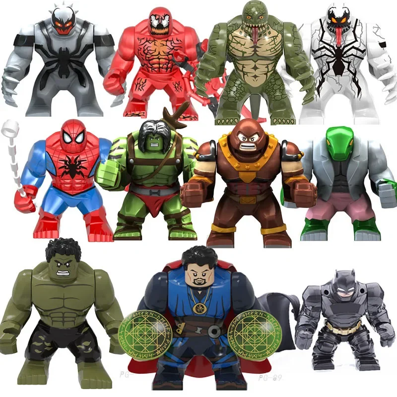 4-10 Action Man Mini Block Set Toys, Marvel Superhero Annihilation Hulk Puzzle Assembly Block Toys for Children's Birthday Gift