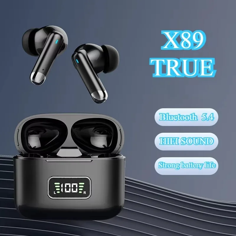 X89 Bluetooth headset 5.3 Headphones Sport Earphones Waterproof Noise Reduction in-ear Wireless Earbuds With Mic For Xiaomi