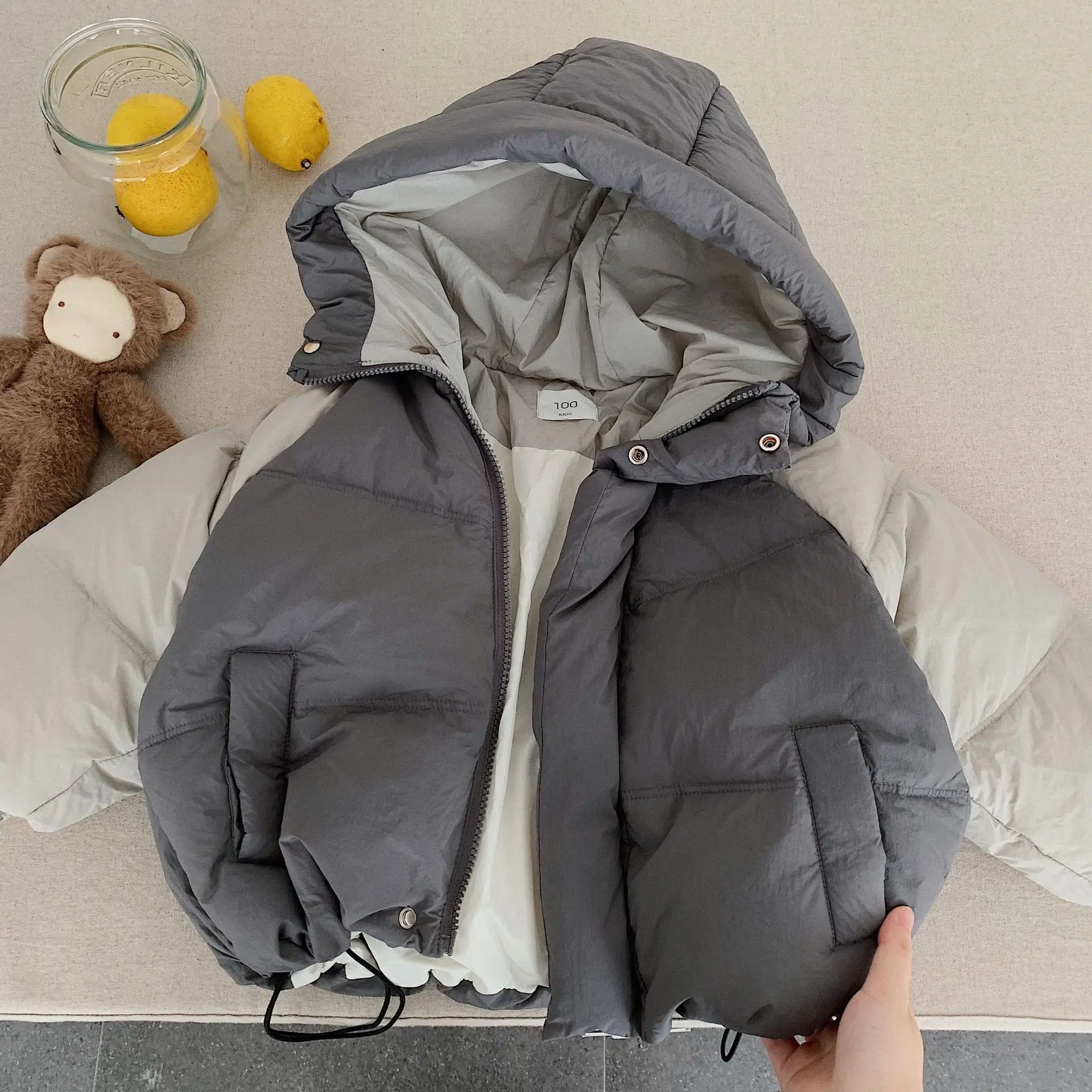 

UNITIM Детский пуховик для маленьких мальчиков 2025, зимняя куртка с капюшоном из 90% белой утки для маленьких мальчиков, верхняя одежда, пальто на молнии, детское пальто для мальчиков от 3 до 8 лет, парка