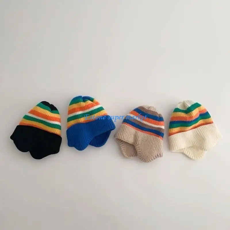 090B Children Autumn Hat Baby Ear Muff Knitted Hat Winter Head Dress Outdoor Gear