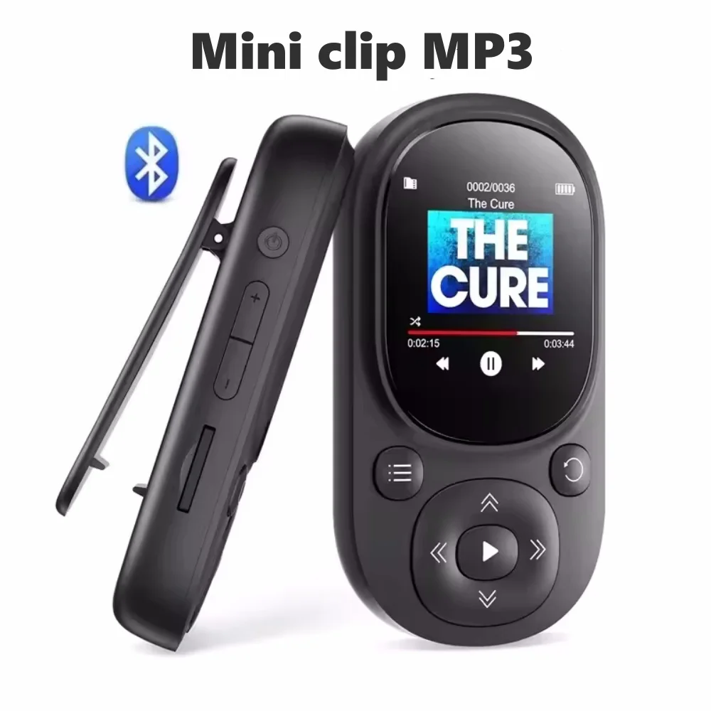 

MP3-плеер с клипсом, 32 ГБ, Bluetooth 5.0, воспроизведение без потерь, миниатюрный, для спорта, поддержка FM-радио, запись голоса, для детей