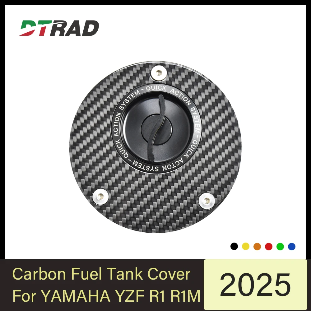 

For YAMAHA YZF R1 1998-2023 R1M 2015-2025 Quick Release Racing Fuel Cap Carbon Fiber Motorcycle Accessorie Fuel Tank Cover Gloss