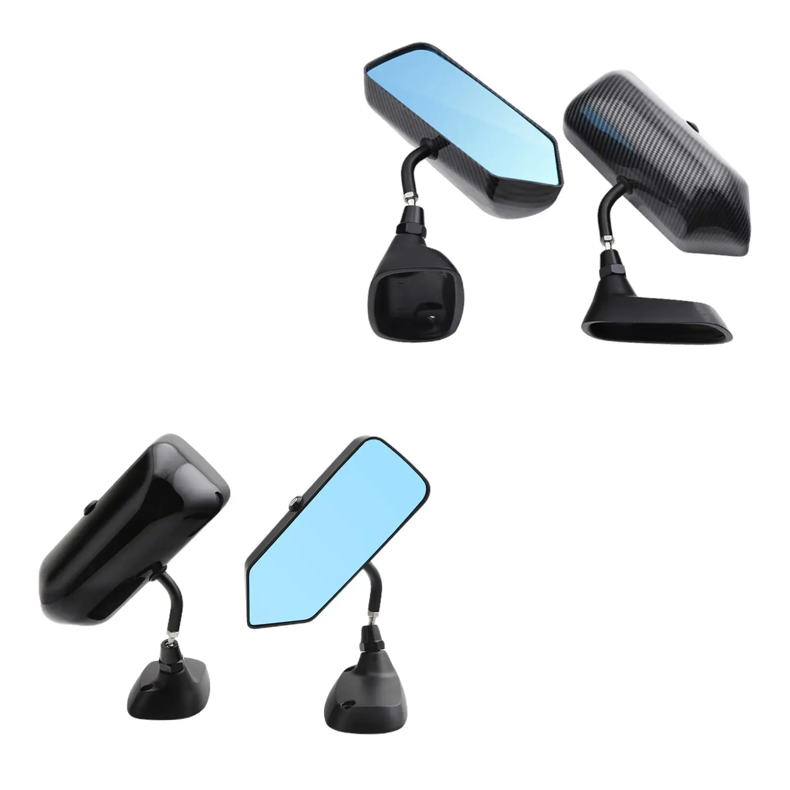 2 Pieces Rear View Mirror with Blue Glass Replacement Universal F1 Style Side Mirror for Cars SUV Truck Vehicle Most Models