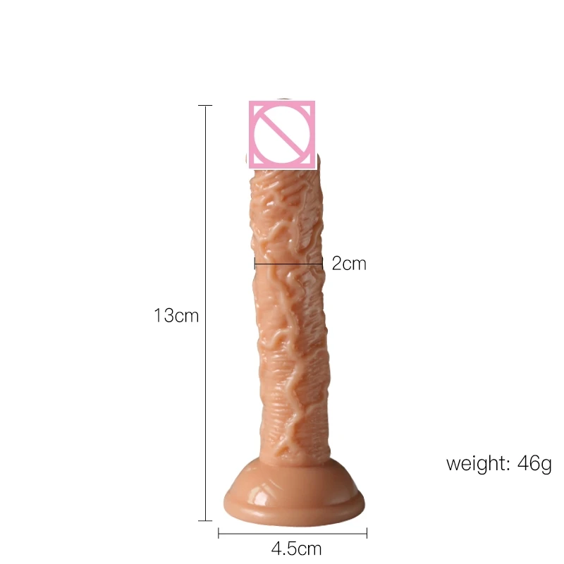 HeartCaptor Realistic Veined Silicone Dildo with Strong Suction Cup, 4 Sizes, Waterproof Adult Toy - Details 2