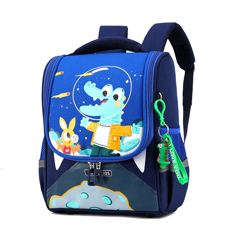 

2-6 grade Primary schoolbag girl Cute Rabbit Backpack female Kindergarten Kids Bagpack student Dinosaur Flip cover bookBag Boys