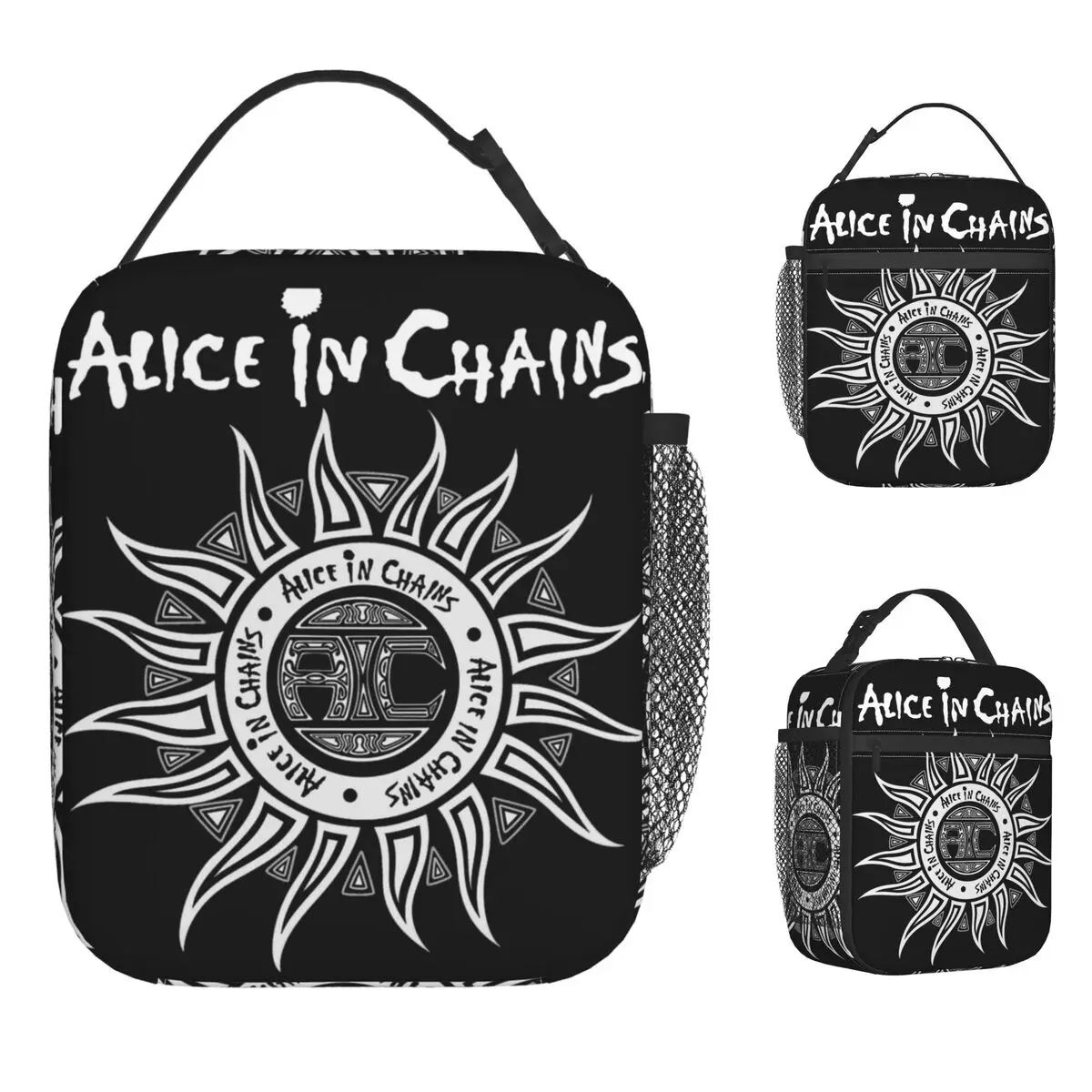 Женская сумка для обеда в цепочках, милая коробка для обеда «Алиса в цепочках», портативная термосумка для пикника для взрослых, сумка-холодильник с принтом Оксфорд