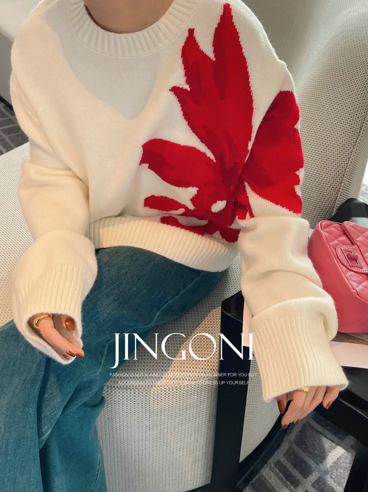 

Pullover Sweater Cropped Blouse Woman Clothing 2024 Winter Fall Y2k Tops Knitwear Long Sleeve Korean Fashion Style Luxury New