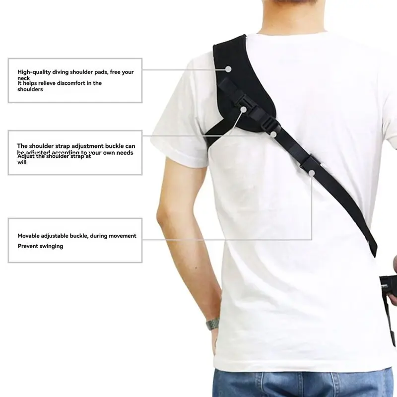 FULL-Ergonomic Single Shoulder Camera Strap With Quick Release, Anti-Slip Pad For SLR/DSLR