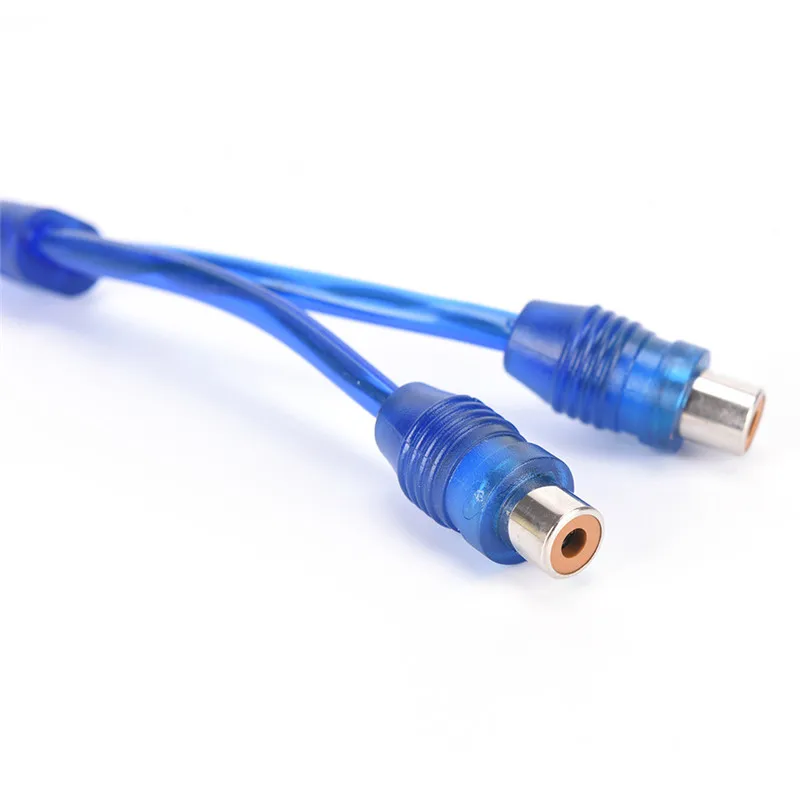 1Pc Hoge Kwaliteit Merk Nieuwe Rca Audio Kabel "Y" Adapter Splitter 1 Mannelijke Naar 2 Vrouwelijke Audio Lijn Plug