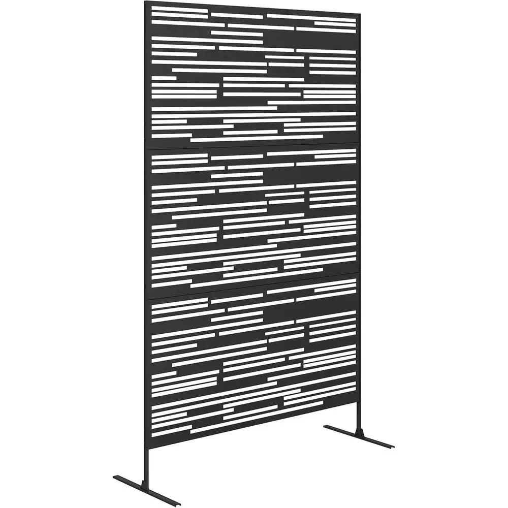 78 Tall x 48 Wide Outdoor Decorative Privacy Screen with Stand, Ideal for Garden, Balcony, or Patio