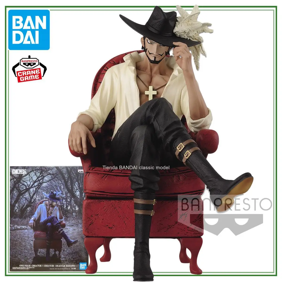 

100% Original Bandai Banpresto One Piece DRACULE.MIHAWK Figure Anime One Piece Model Genuine Boxed Toy Gift