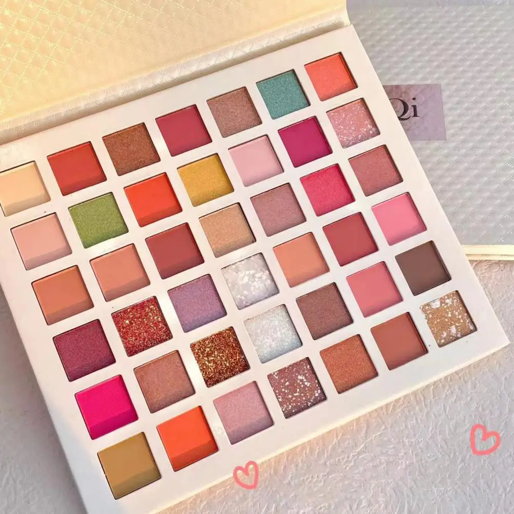 Schimmernde Lidschatten-Palette lebendige 42-Farben-Rosen-Lidschatten-Palette für Augen Gesicht Lippen Körper für atember aubende zum Hervorheben