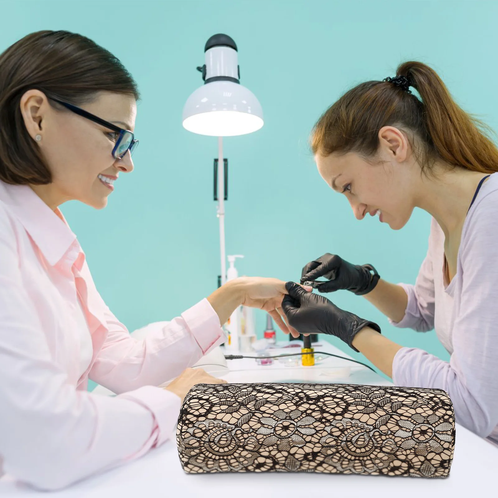 

Кружевная подушка для дизайна ногтей, подлокотник, дышащая, высокая эластичность, подушка для поддержки рук, подставка для рук для маникюра, аксессуар для технического салона ногтей