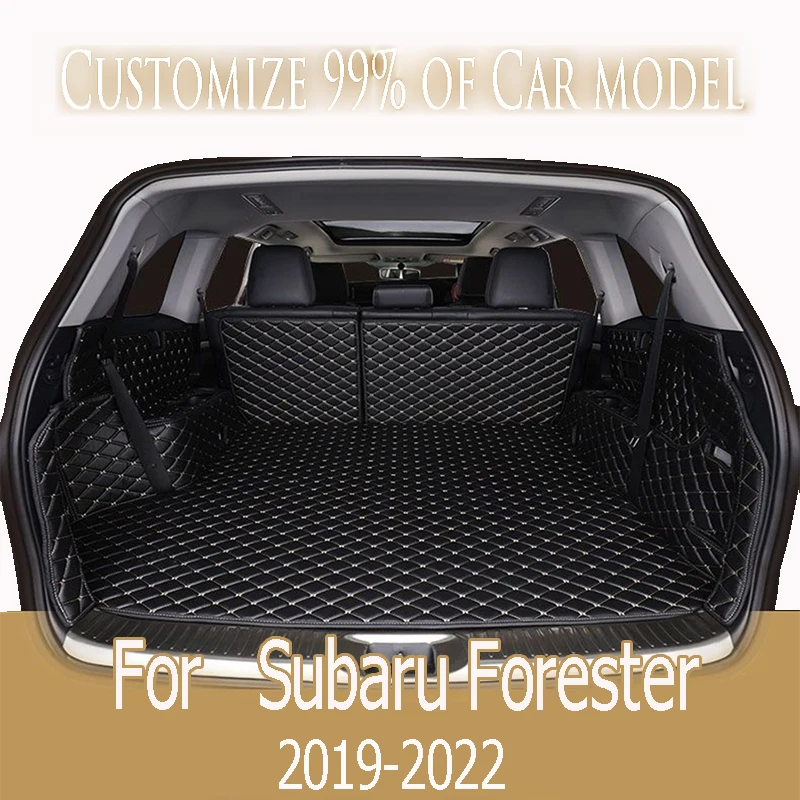 For Subaru Forester 2019 2020 2021 2022 Car Trunk Mats High Side Interiors Auto Carpets Cargo Rugs Accessories Car Styling Cover