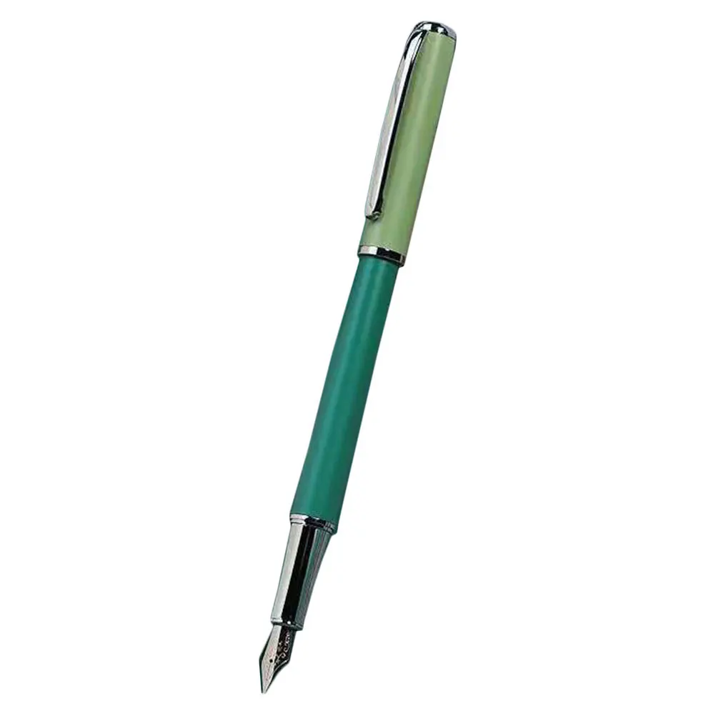 

1pc Refillable Metal Pen For Calligraphy Students Stationery Pen Practice School Office Writing Stationery Students Supply Green