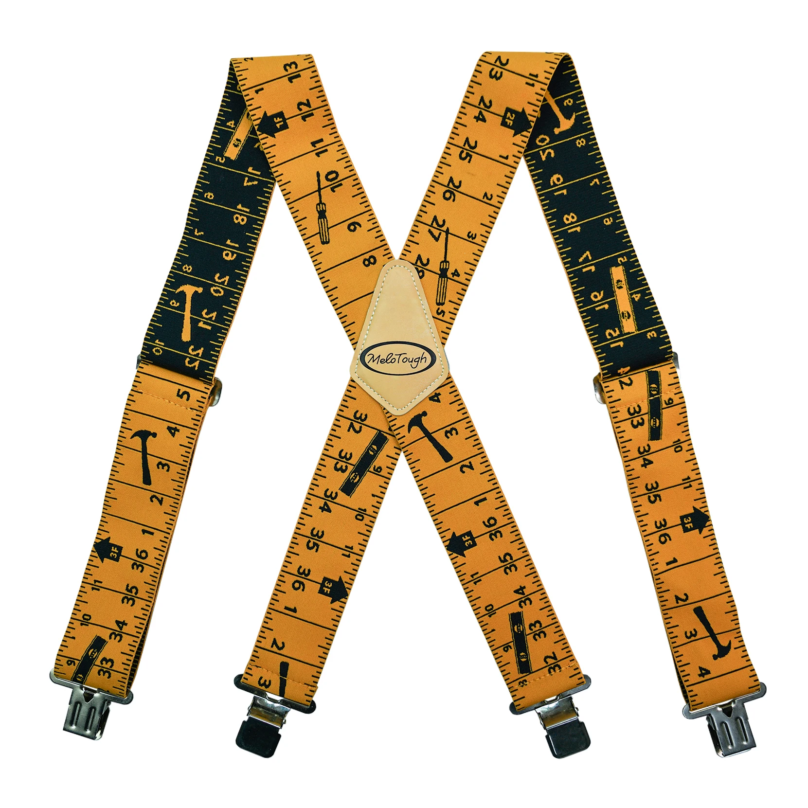 Mens Suspenders 2" Wide Adjustable and Elastic Braces X Shape With  Strong Clips - Heavy Duty Elastic Braces For Men