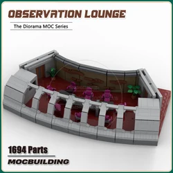 USS MOC Building Blocks D Observation Lounge Diorama Architecture Technology Bricks DIY Assembly Model Toys Collection Gifts