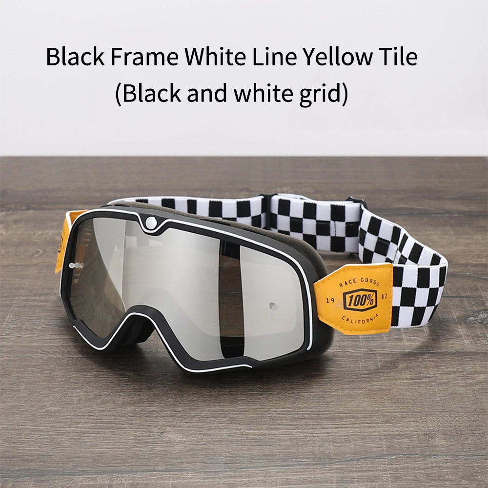 

Retro Motorcycle Goggles Glasses Universal Glasses for Pilot Steampunk ATV Moped Helmet Accessories