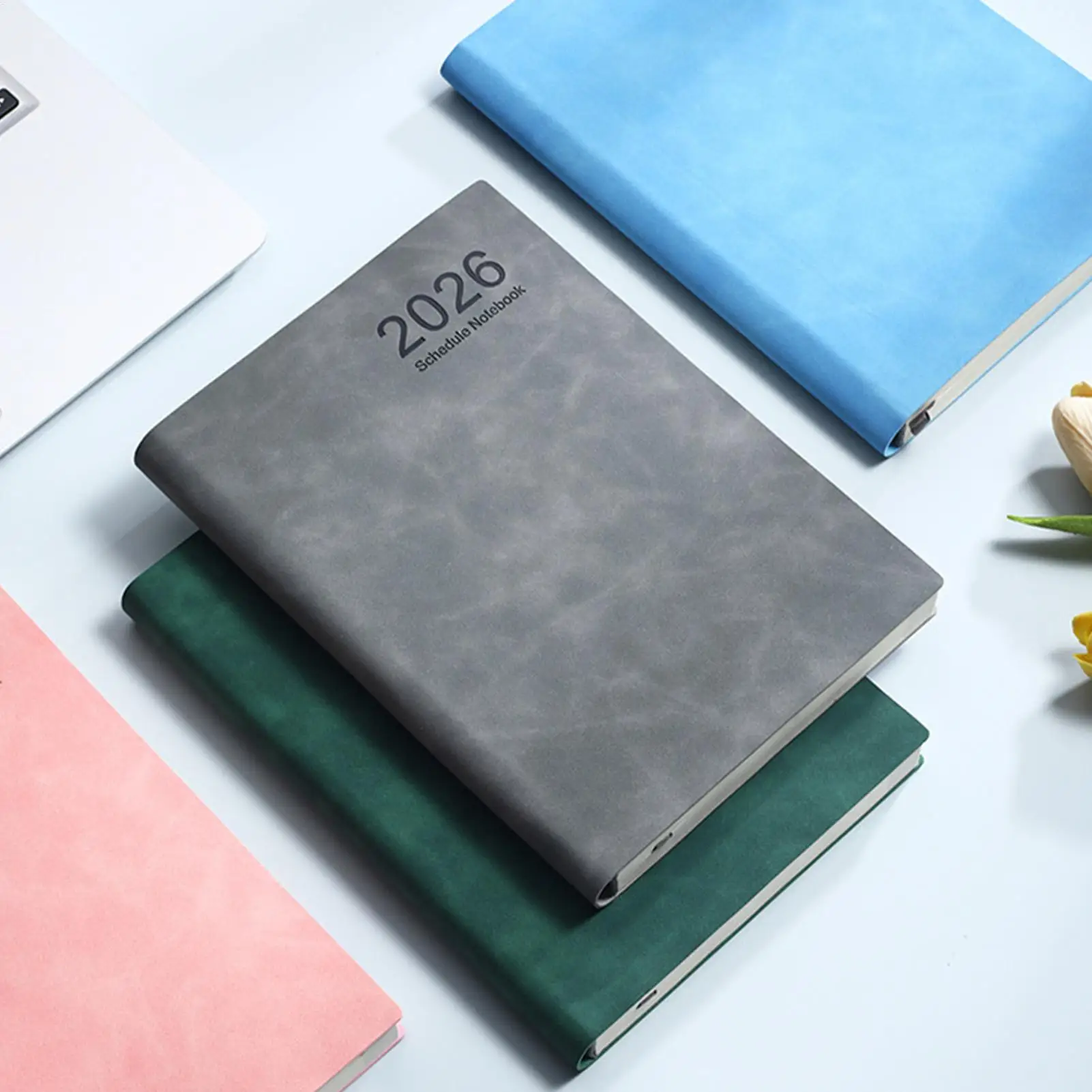 دفتر التخطيط 2026 جدول الأعمال اليومي دفتر المهام A5 التصميم الجمالي القرطاسية غلاف ملاحظات مجلة لتخطيط الوجبات