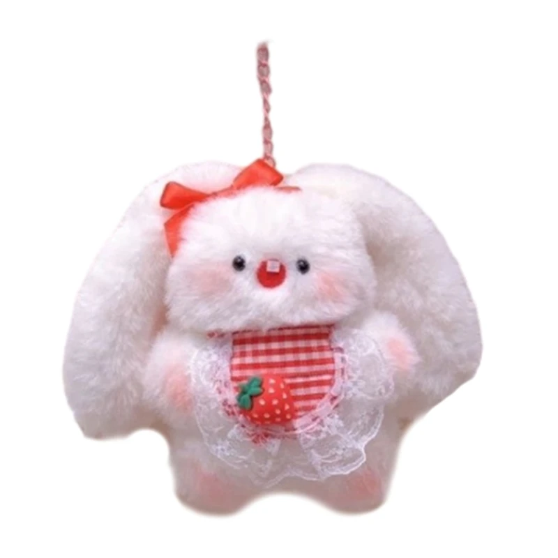 Llavero peludo conejo peluche dibujos animados, colgante Carkey, decoraciones para bolso mujer, regalo