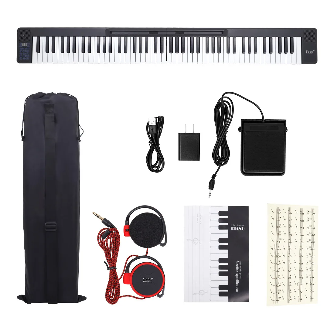 IRIN Folding  Portable 88-key Folding Electronic  Splicing  Hand Roll  Electric Piano