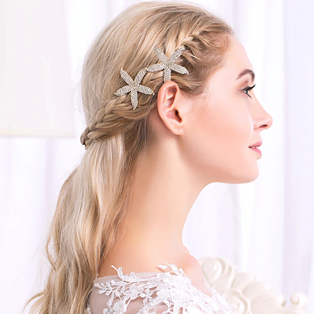 

Hairpin Woman Accessory Rhinestones Bridal Hairpins Child Accessories Wedding Banquet Party Hair Clips Alloy Headwear