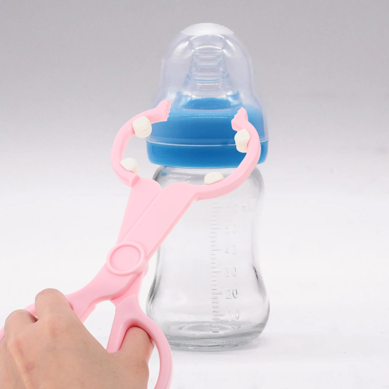 

Not Hot Bottle Clip Pacifier Clips Scissor Shape Feeder Abs Infant Feeding Tong