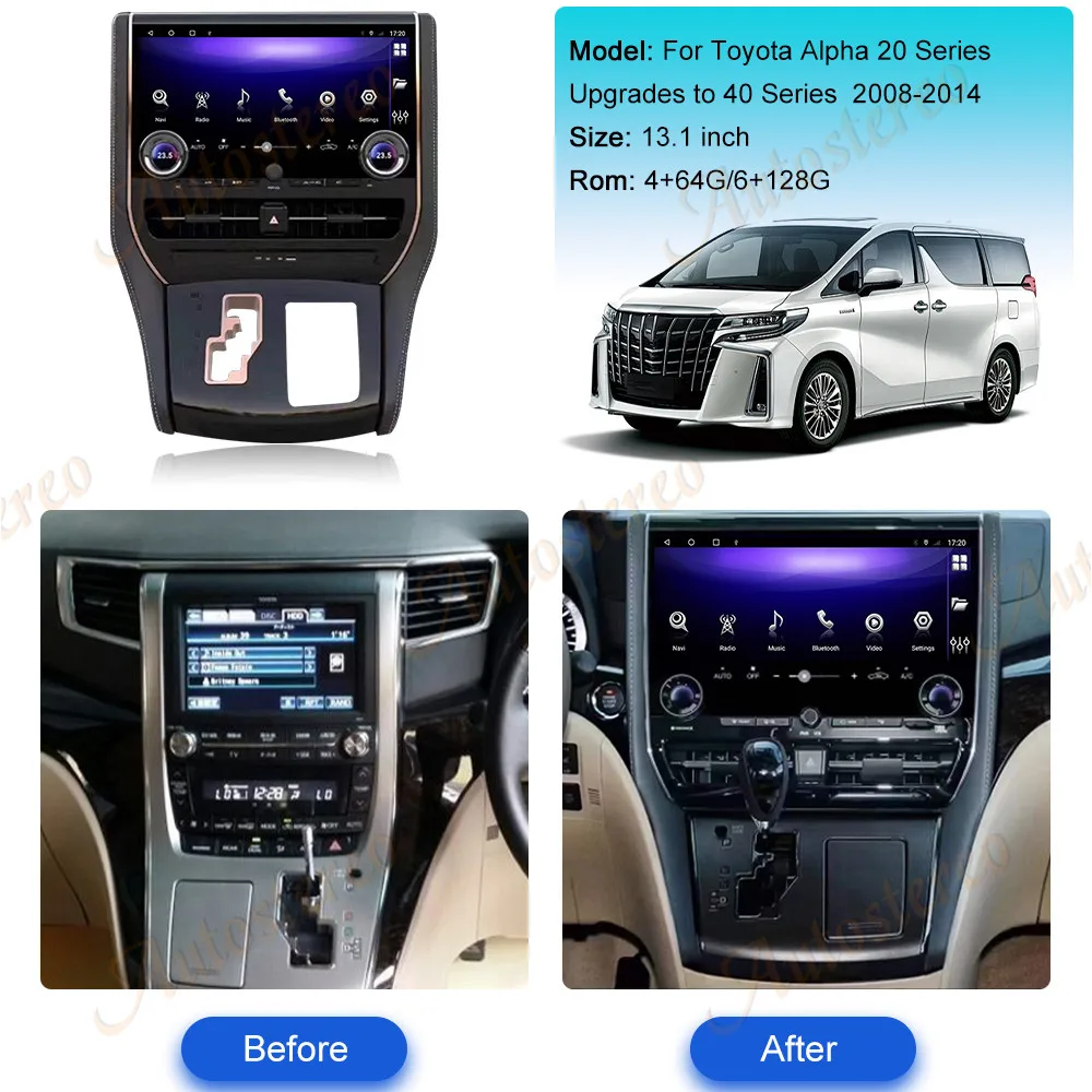 

2024 стиль для Toyota Alphard Vellfire Android автонавигация GPS автомобильное радио DVD мультимедийный видеоплеер стерео 4G Carplay