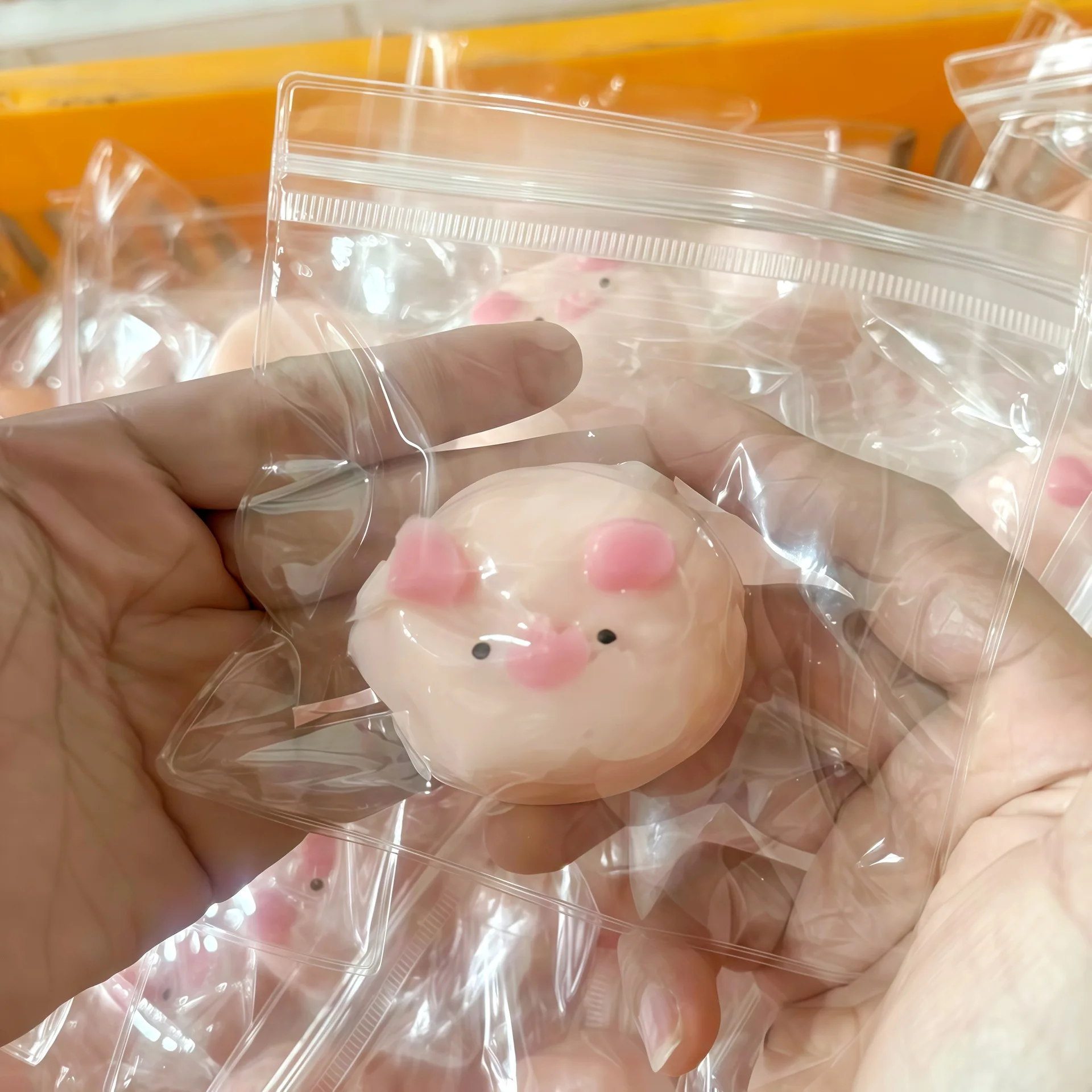 Mini Squishy Pig Squeeze Toy Kinder Stressabbau TPR Antistress Stuff Niedliches Tier Sensorisches Spielzeug für Kinder Angst Weicher Rebound