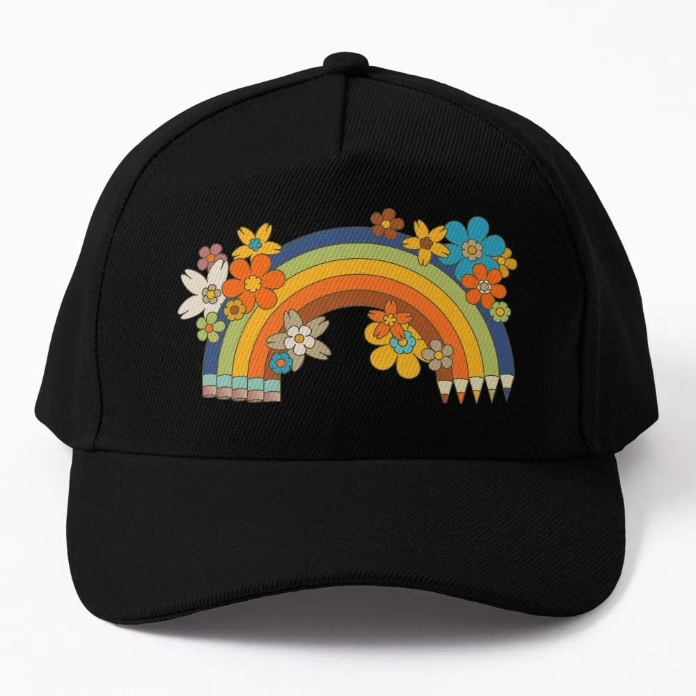 RAINBOW COLOR PENCILS Baseball Cap Hood Hat Man For The Sun Sun Hat For Children Hats Designer Man Hat Women's