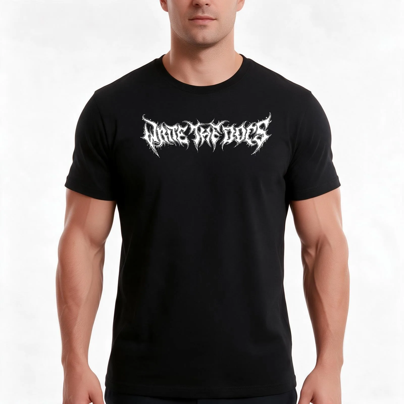 Write The Docs community tshirt - death metal edition T-Shirt Summer Casual Cotton Tee, Unisex Men Women