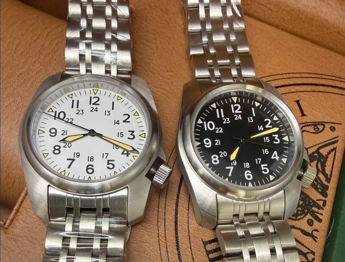 316L Sapphire Crystal Men Watches Japan Movement Waterproof 5Bar Swimming Luxury Business Stainless Steel vintage Pilot Men Watc