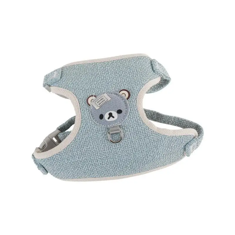 

Small Pet Leash Chest Strap Vest for Rabbit Dog Cat Fabric Material Adjustable Leash in Blue Pink Gray Yellow