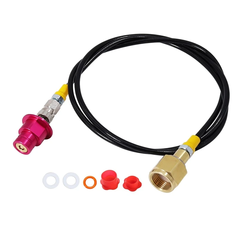 ABCA-Soda Machine Co2 Adapter Quick Connector Adapter Hose,60 Inch For Co2 Storage Tanks For Terra DUO Art Gaia Series CGA320