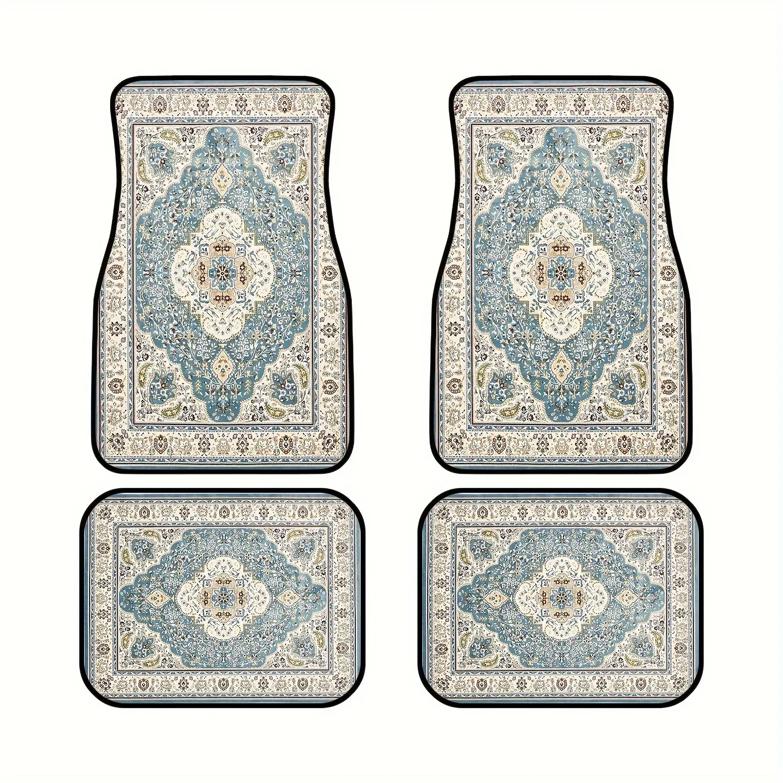 

4Pcs Set Of Elegant Ethnic Style Car Mats, Anti Car Floor Protection, Suitable For General Motors - Car Decoration Design gift