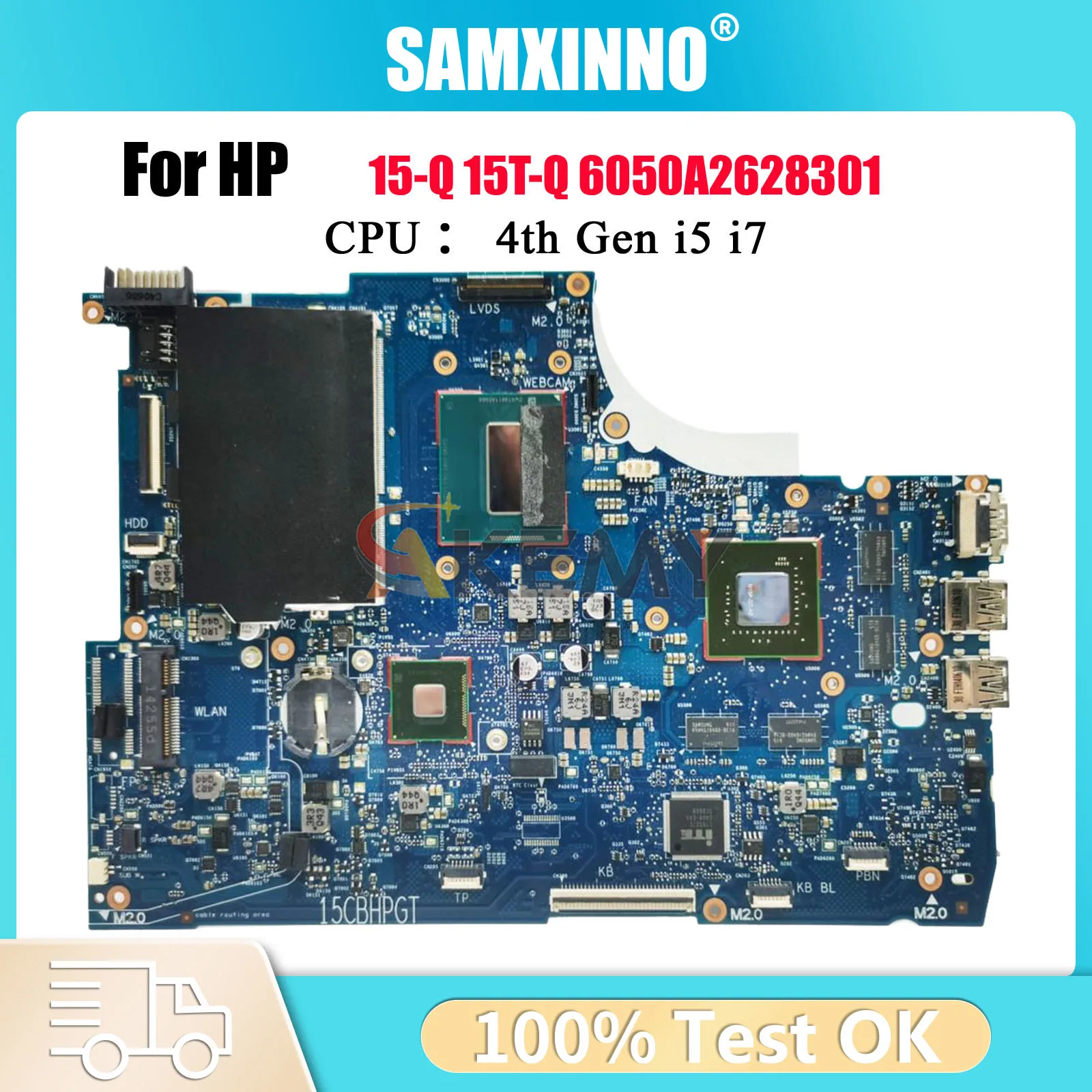 

6050A2628301 для ноутбука HP Envy 15 15-Q 15T-Q, материнская плата 765736-501 765736-001 i7-4712HQ GTX850M, 4 ГБ графического процессора DDR3L