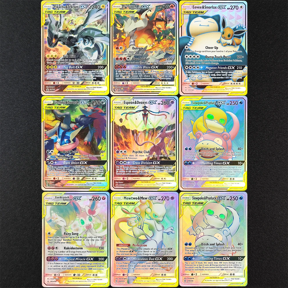 

DIY PTCG English Espeon Deoxys Eevee Snorlax Reshiram Charizard Slowpoke Gardevoir Sylveon Hobby Collection Игрушка-флеш-карта