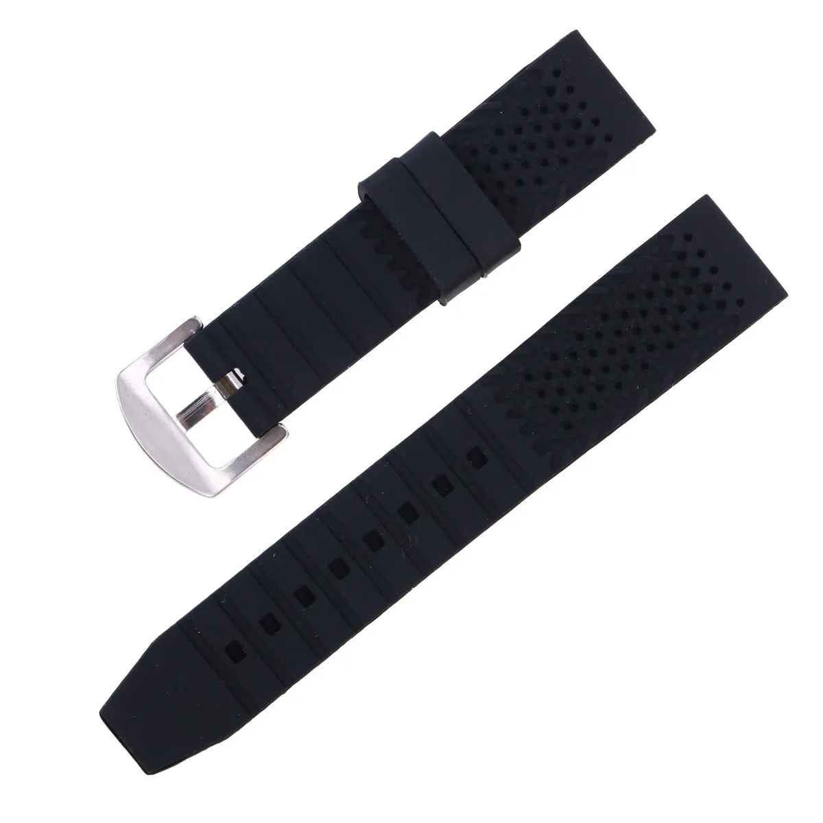 16Mm Silicone Watch Band Waterproof Sweatproof Oilproof Comfortable Seamless Strap for Replacement