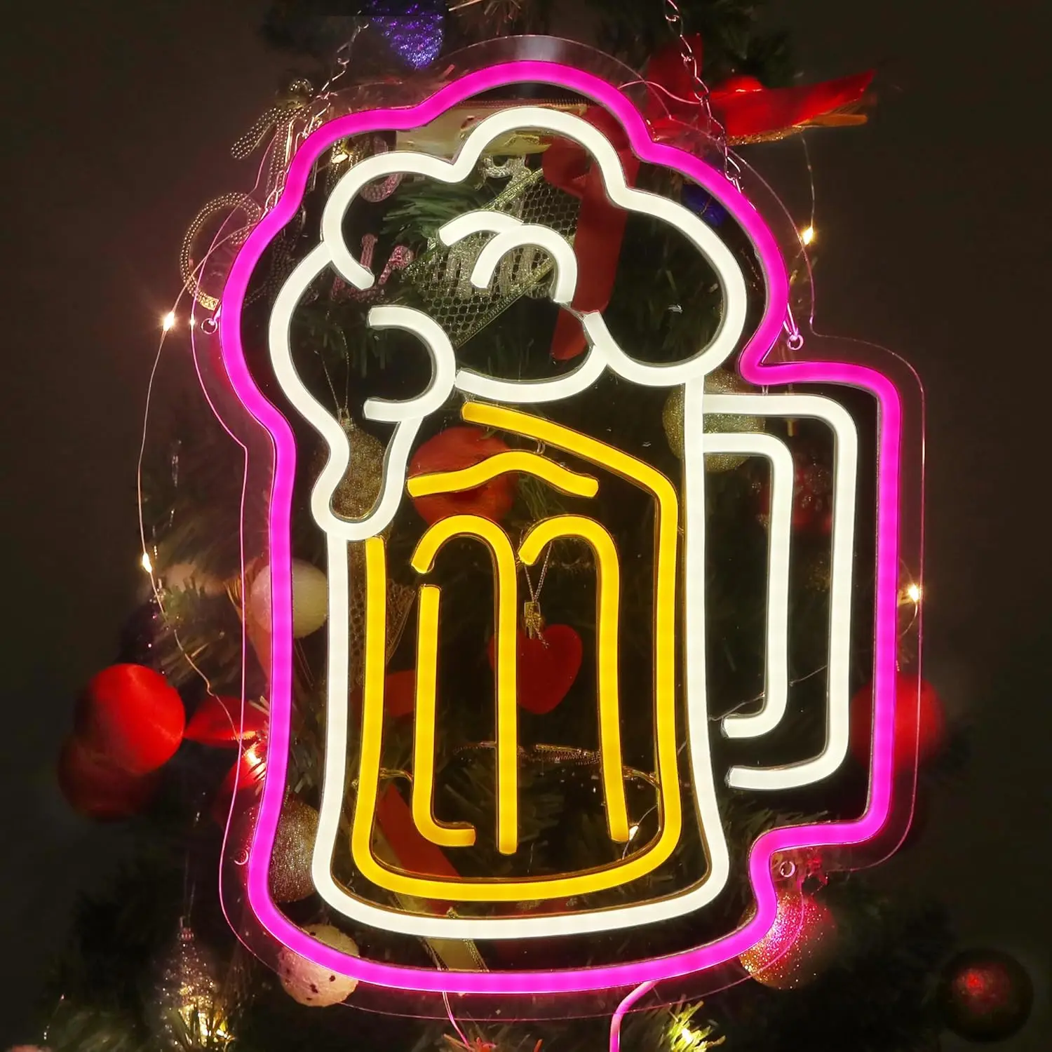 Beer Neon Light Sign LED Lighting Sign USB Powered Wall Decor for Bar Restaurant Party Club Pub Birthday Gift for Friend
