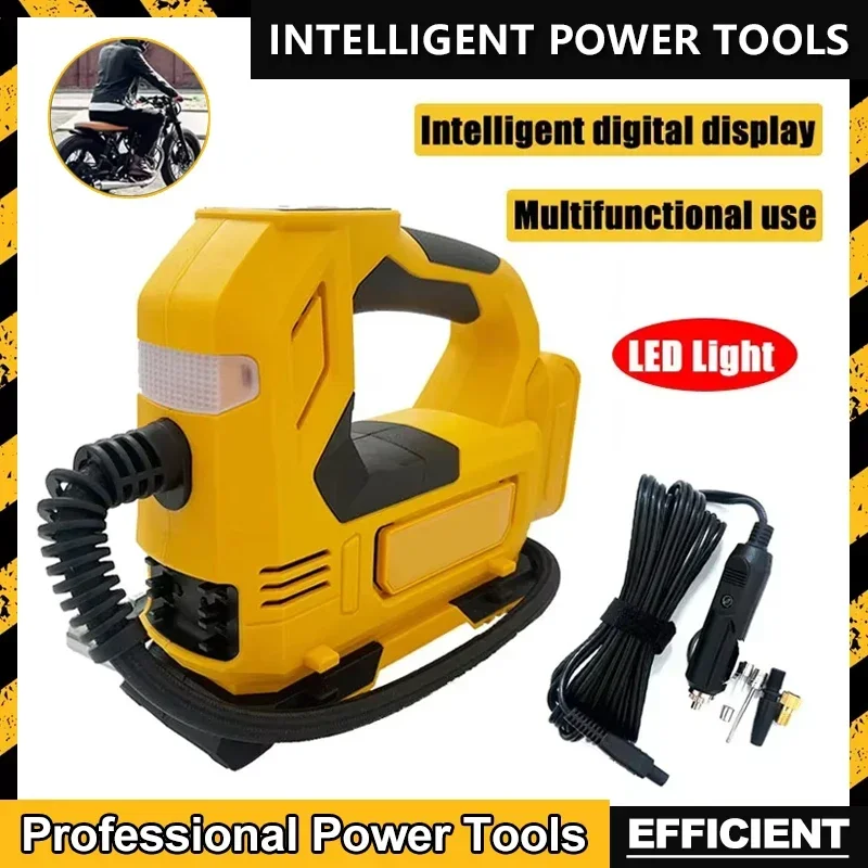 

Подходит для портативного воздушного насоса DEWALT для аккумулятора 18 В, беспроводной насос, инструмент для накачивания автомобильных шин, электрический мотоциклетный насос