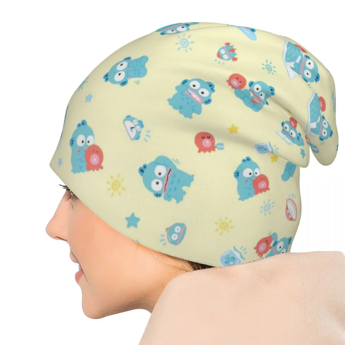 หมวกบีนนี่ลายฮังโยดอน สำหรับฤดูใบไม้ร่วง ฤดูหนาว ใส่กลางแจ้ง ลายการ์ตูนน่ารัก สำหรับผู้ชาย ผู้หญิง ฤดูใบไม้ผลิ หมวกกันหนาว ยืดหยุ่น