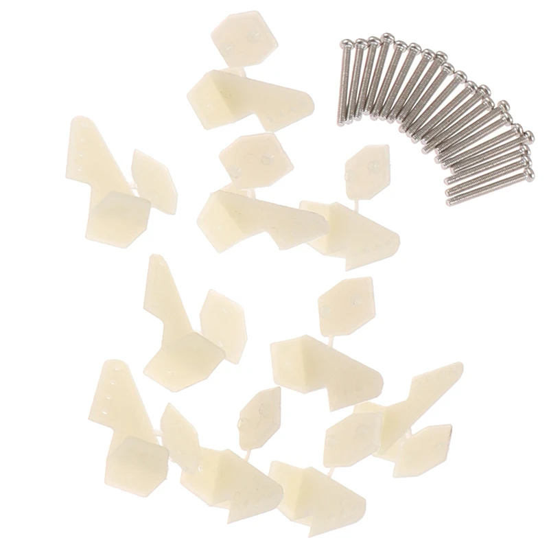 10Sets DIY Nylon Control Horns 4 Holes W13xL18xH25mm With Screws For RC Model Airplane Parts KT Aeromodelling