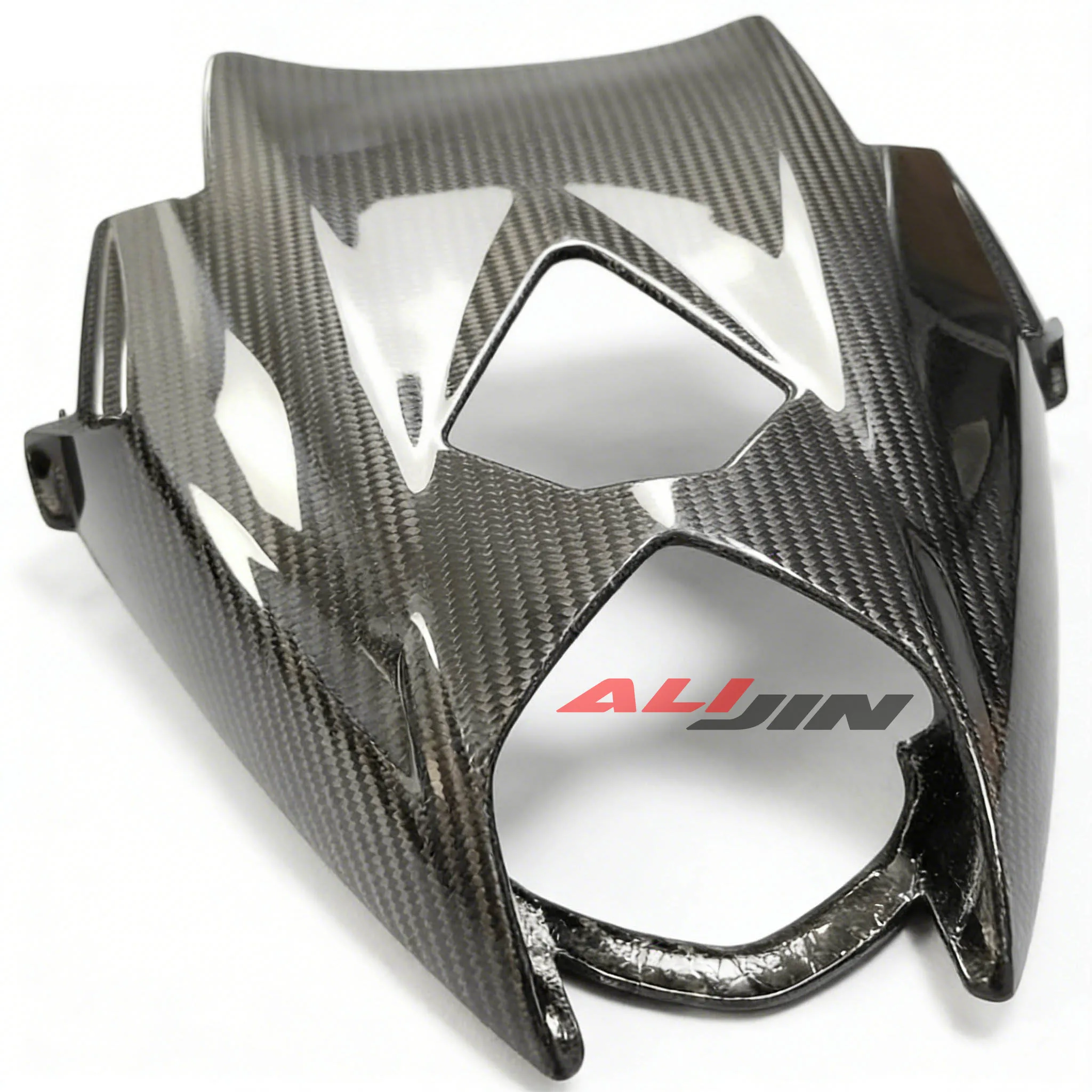 

Motorcycle Real Dry Carbon Fiber Fairing Panel For Triumph Street Triple 765R RS 2019-2023 Rear Tail Passenger Lower Plate Cover